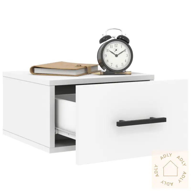 Veggmonterte Nattbord 2 Stk Hvit 35X35X20 Cm