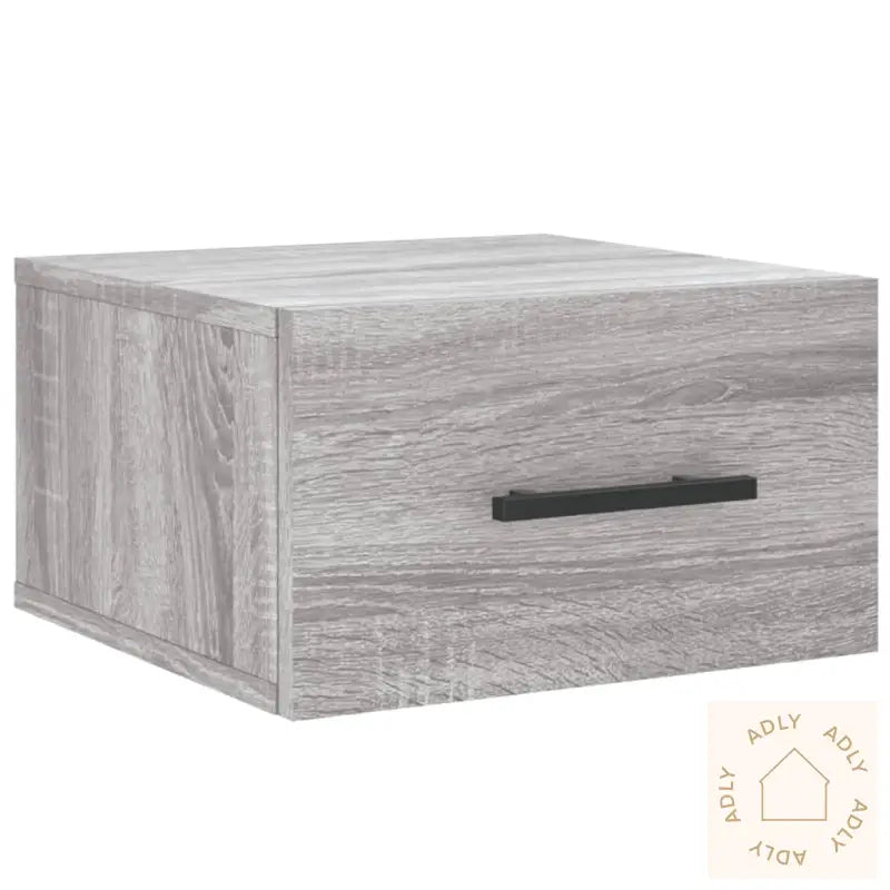 Veggmonterte Nattbord 2 Stk Grå Sonoma 35X35X20 Cm