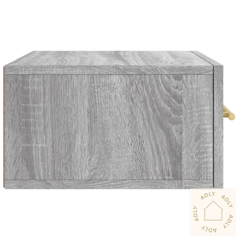 Veggmontert Nattbord Grå Sonoma 35X35X20 Cm