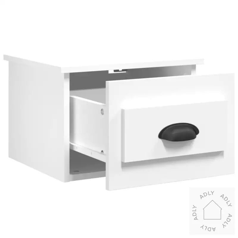 Veggmonterte Nattbord 2 Stk Hvit 41,5X36X28 Cm