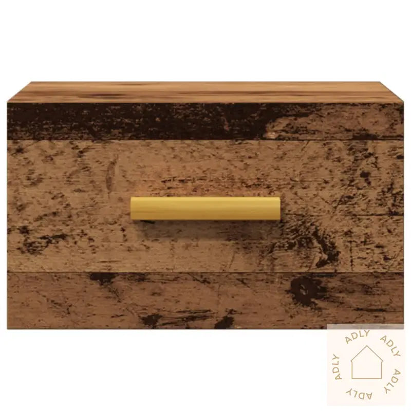 Veggmonterte Nattbord 2 Stk Gammelt Tre 35X35X20 Cm