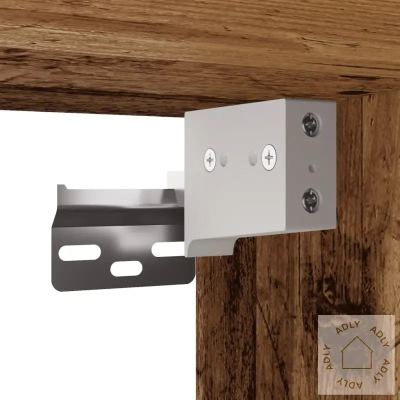 Veggmonterte Nattbord 2 Stk Gammelt Tre 35X35X20 Cm