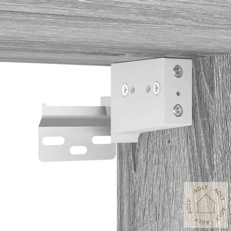 Veggmontert Nattbord Grå Sonoma 45X26X28,5 Cm