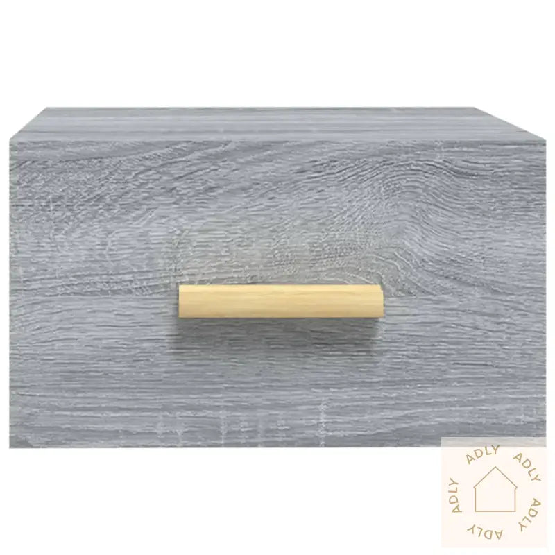 Veggmontert Nattbord Grå Sonoma 35X35X20 Cm