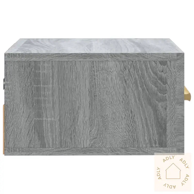 Veggmontert Nattbord Grå Sonoma 35X35X20 Cm