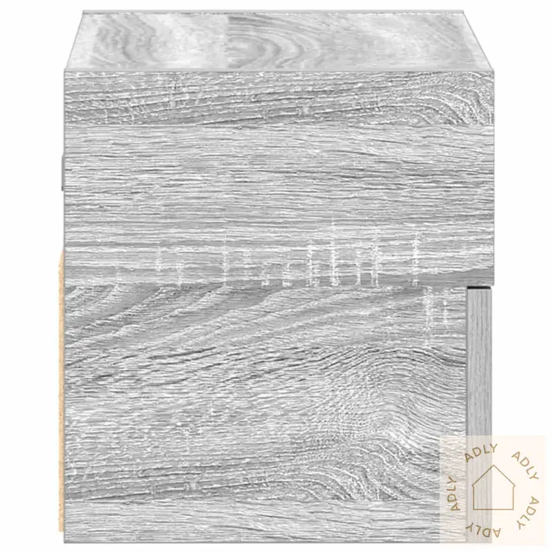 Veggmonterte Nattbord 2 Stk Grå Sonoma 45X26X28,5 Cm