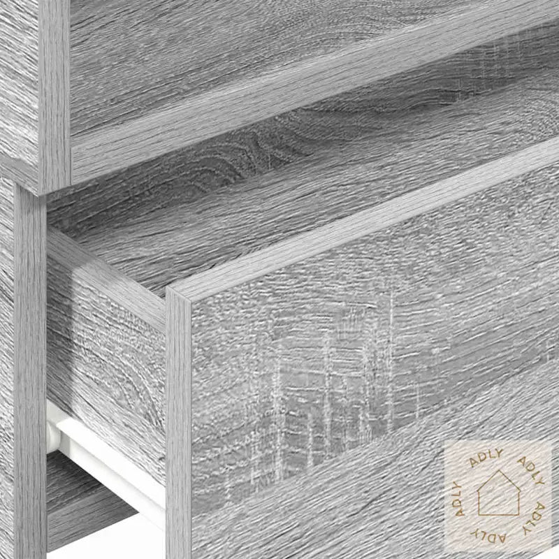 Veggmonterte Nattbord 2 Stk Grå Sonoma 45X26X28,5 Cm