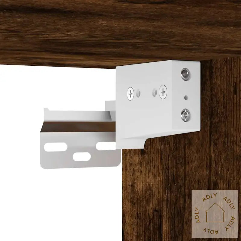 Veggmontert Nattbord Røkt Eik 45X26X28,5 Cm