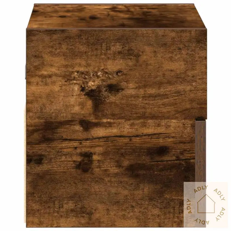 Veggmontert Nattbord Røkt Eik 45X26X28,5 Cm