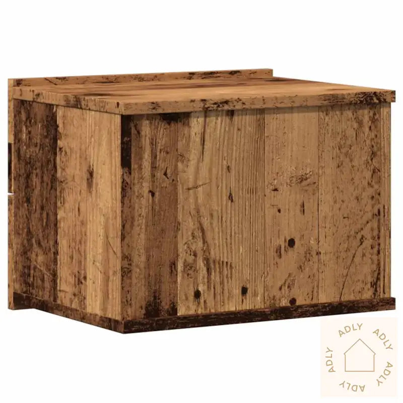 Veggmontert Nattbord Gammelt Tre 40X32X30 Cm