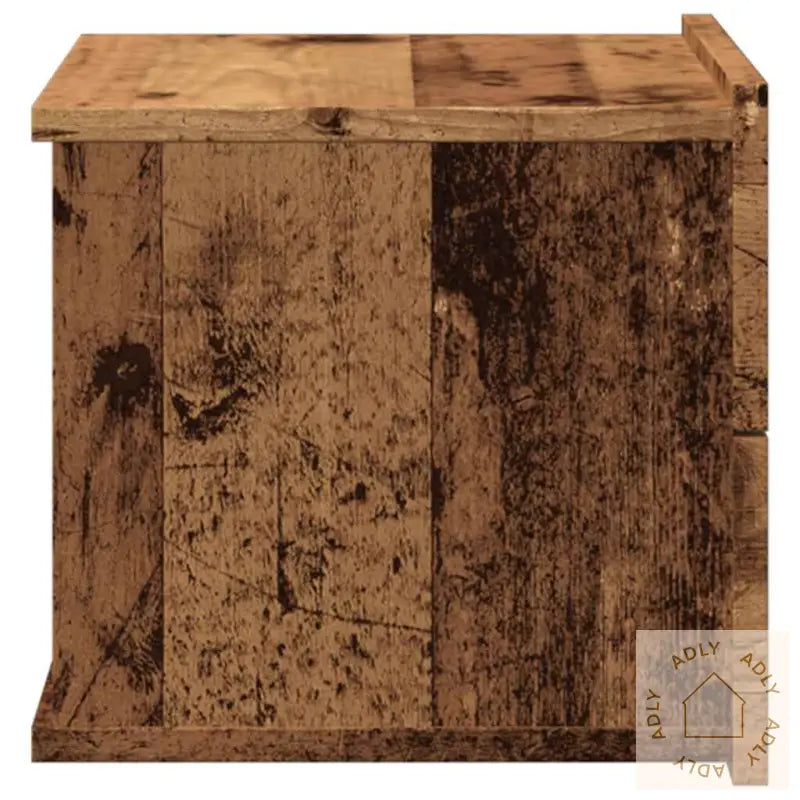 Veggmontert Nattbord Gammelt Tre 40X32X30 Cm
