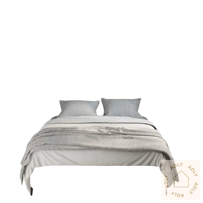 Brown upholstered bed med vegghengt nattbord plassbesparende løsning for soverommet