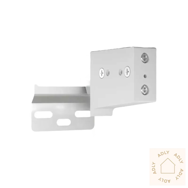 Hvitt metall blind brakett til vegghengt nattbord praktisk og stilig for soverommet