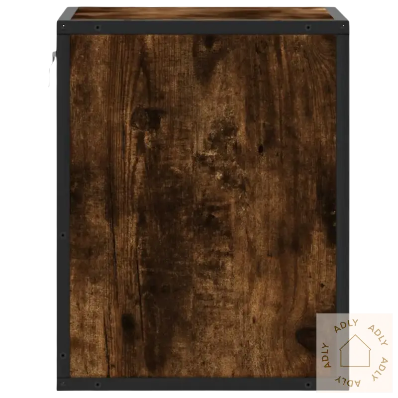 Vegghengt nattbord praktiske med treverk og metallramme for et ryddig soverom