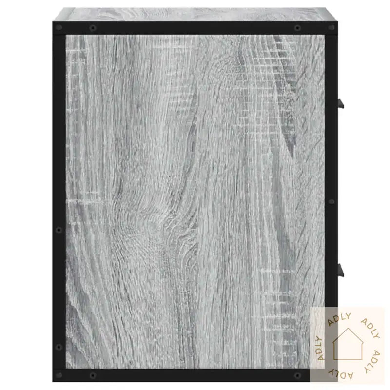 Veggmonterte Nattbord 2 Stk Grå Sonoma 40X31X39,5 Cm