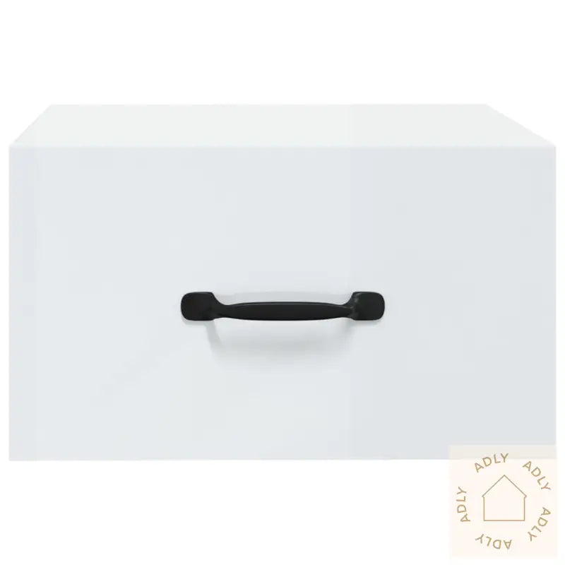 Veggmontert Nattbord 2 Stk Høyglans Hvit 35X35X20 Cm