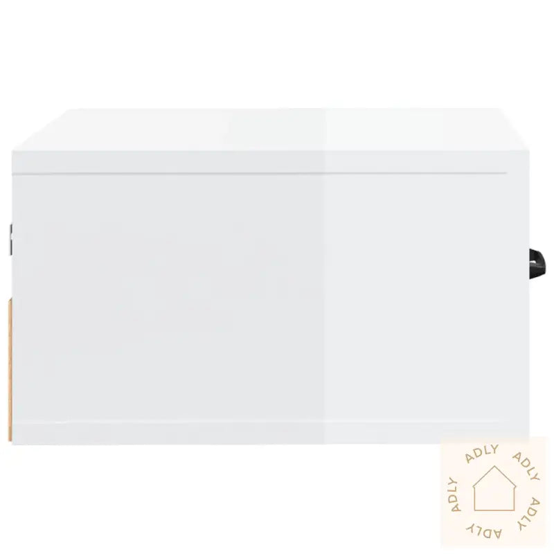 Veggmontert Nattbord 2 Stk Høyglans Hvit 35X35X20 Cm