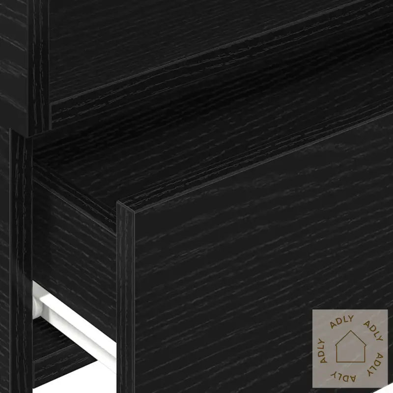 Veggmontert Nattbord Svart 45X26X28,5 Cm