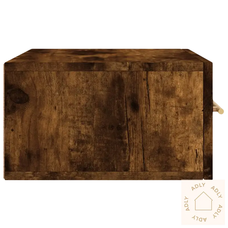 Rustikt vegghengt nattbord i tre, slitesterkt og moderne for soverommet