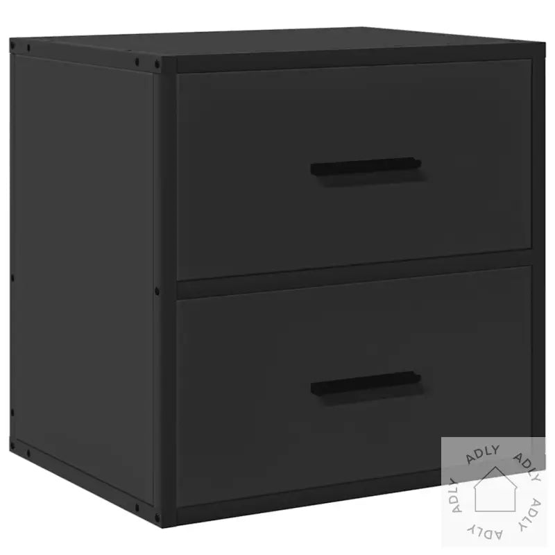 Veggmontert Nattbord Svart 40X31X39,5 Cm