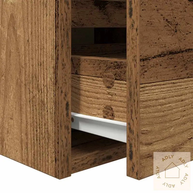 Veggmontert Nattbord Gammelt Tre 38X34X40 Cm