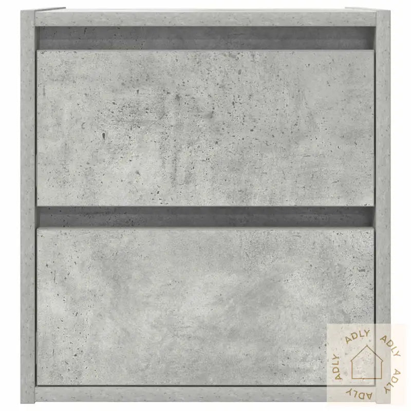 Veggmonterte Nattbord 2 Stk Betonggrå 38X34X40 Cm