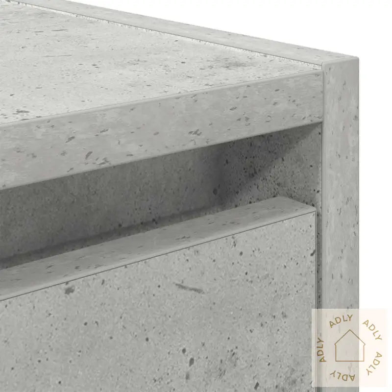 Veggmonterte Nattbord 2 Stk Betonggrå 38X34X40 Cm