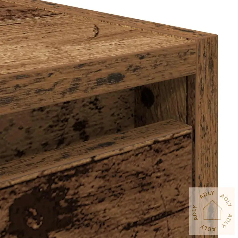 Veggmontert Nattbord Gammelt Tre 38X34X40 Cm