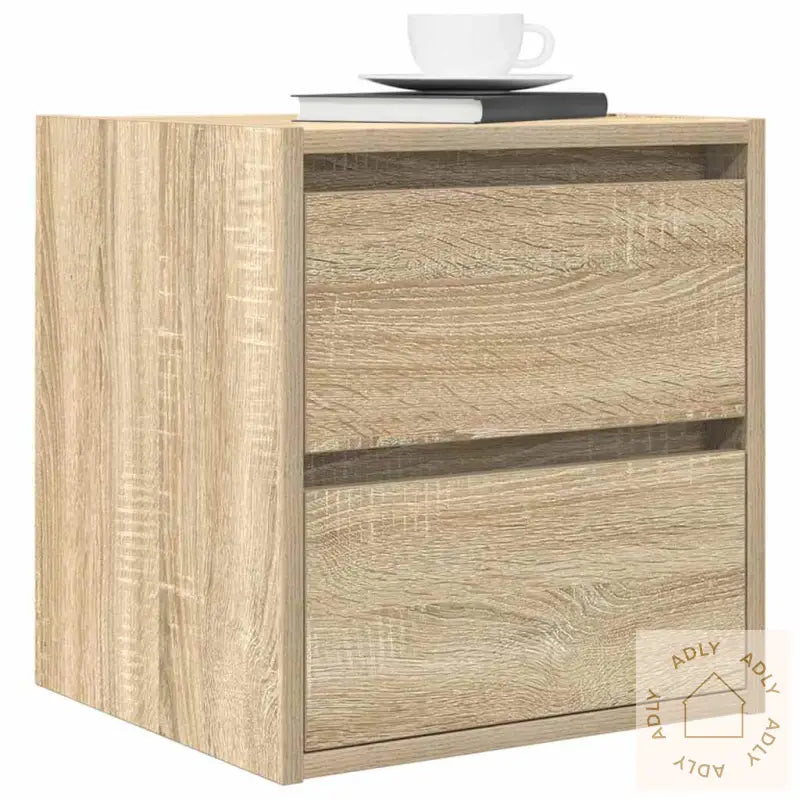 Veggmontert Nattbord 2 Stk Sonoma Eik 38X34X40 Cm