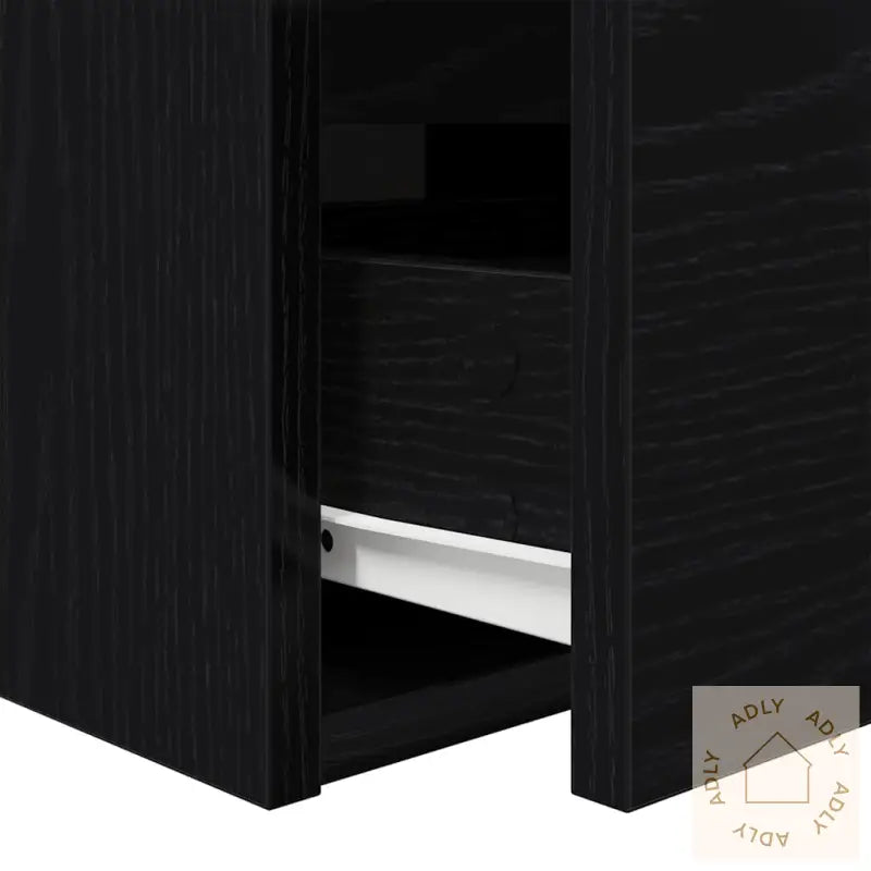 Veggmontert Nattbord 2 Stk Svart Eik 38X34X40 Cm