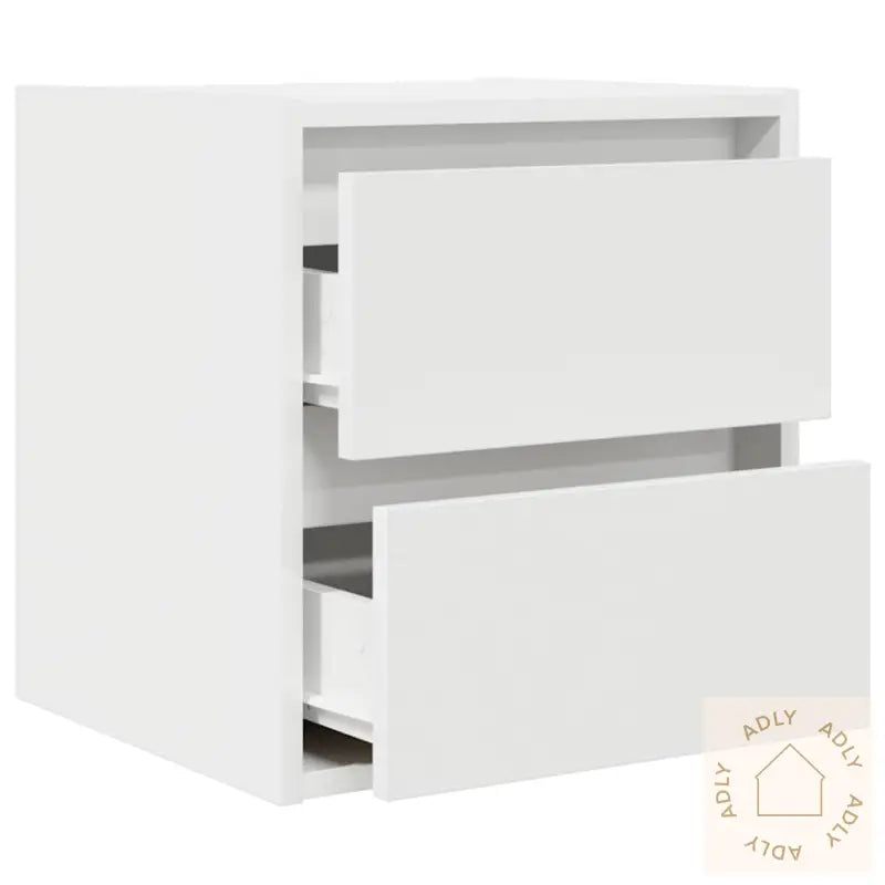 Veggmontert Nattbord 2 Stk Hvit 38X34X40 Cm