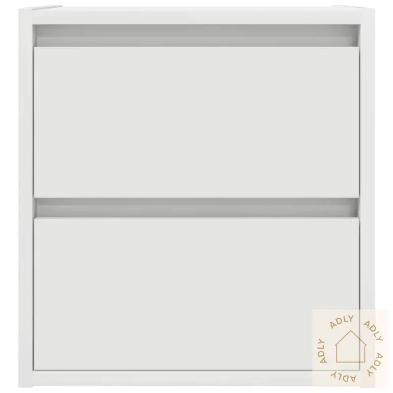Veggmontert Nattbord 2 Stk Hvit 38X34X40 Cm