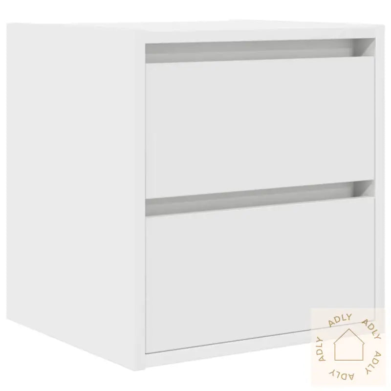 Veggmontert Nattbord 2 Stk Hvit 38X34X40 Cm