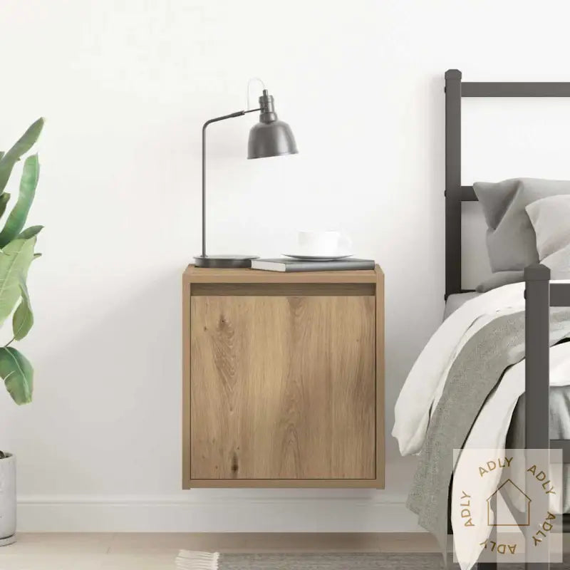 Veggmontert Nattbord Artisan Eik 38X34X40 Cm