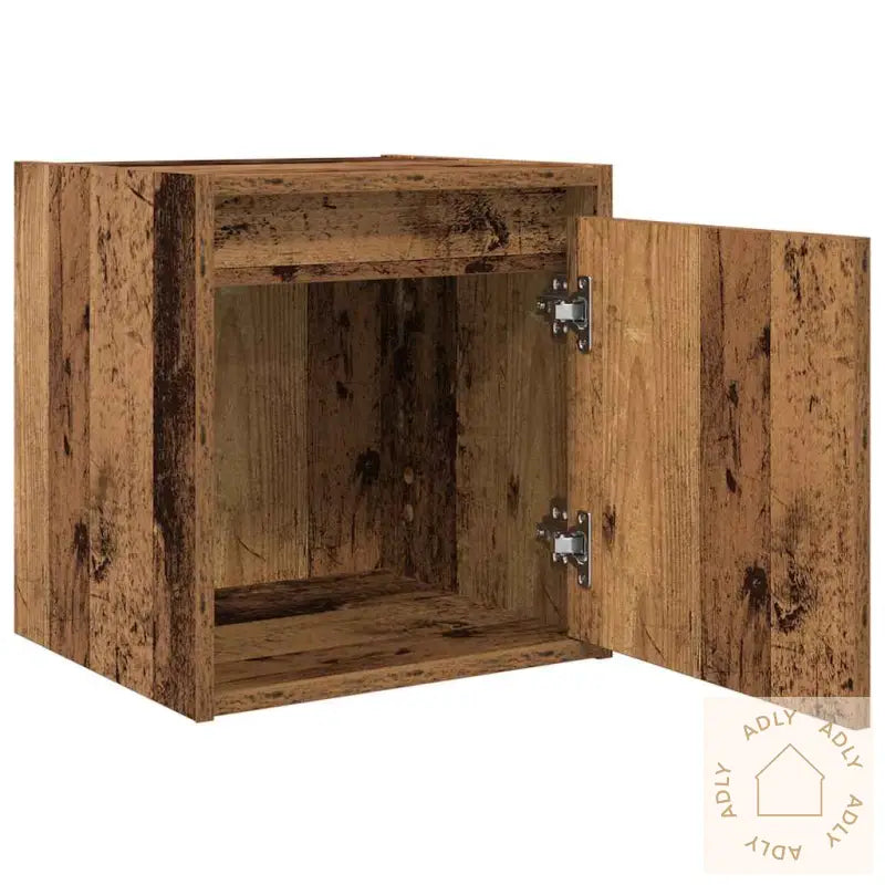 Veggmontert Nattbord Gammelt Tre 38X34X40 Cm