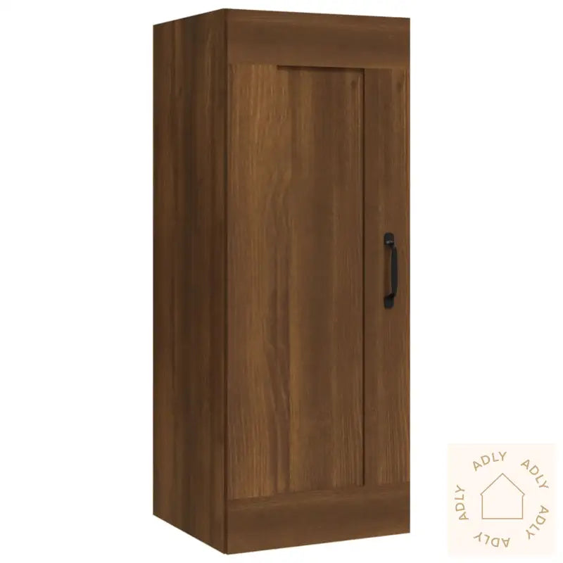 Vegghengt Skap Brun Eik 35X34X90 Cm Konstruert Tre