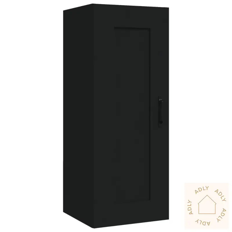 Veggskap Svart 35X34X90 Cm Konstruert Tre