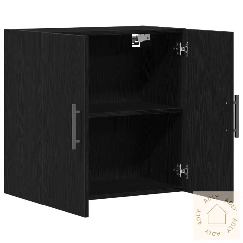 Veggskap Svart Eik 60X31X60 Cm Konstruert Tre