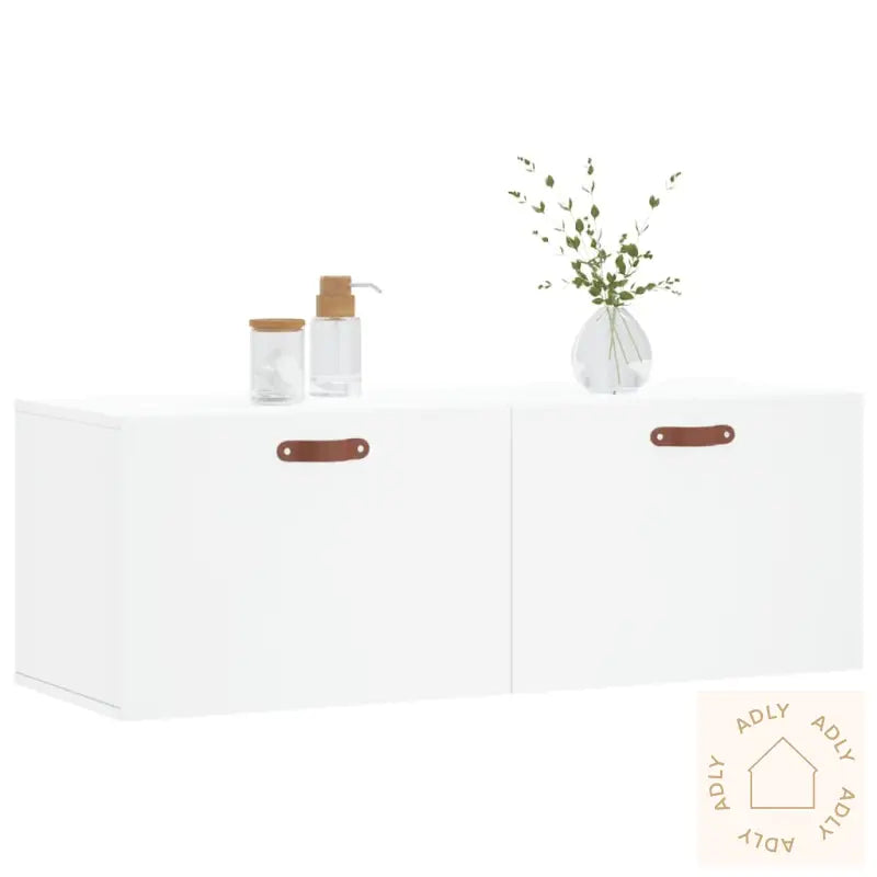 Veggskap Hvit 100X36,5X35 Cm Konstruert Tre