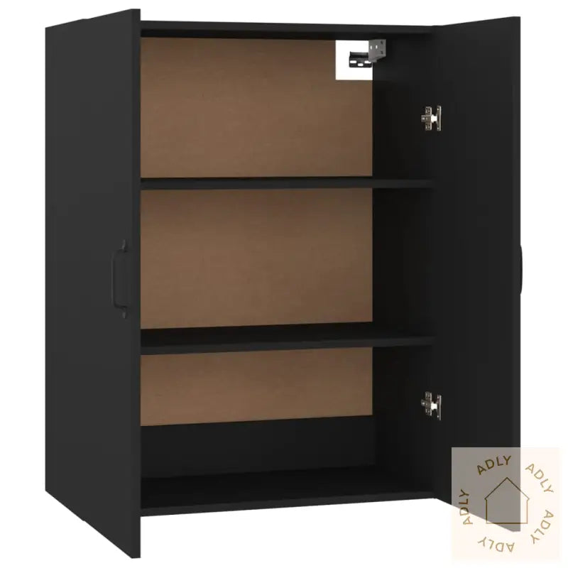 Veggskap Svart 69,5X34X90 Cm Konstruert Tre
