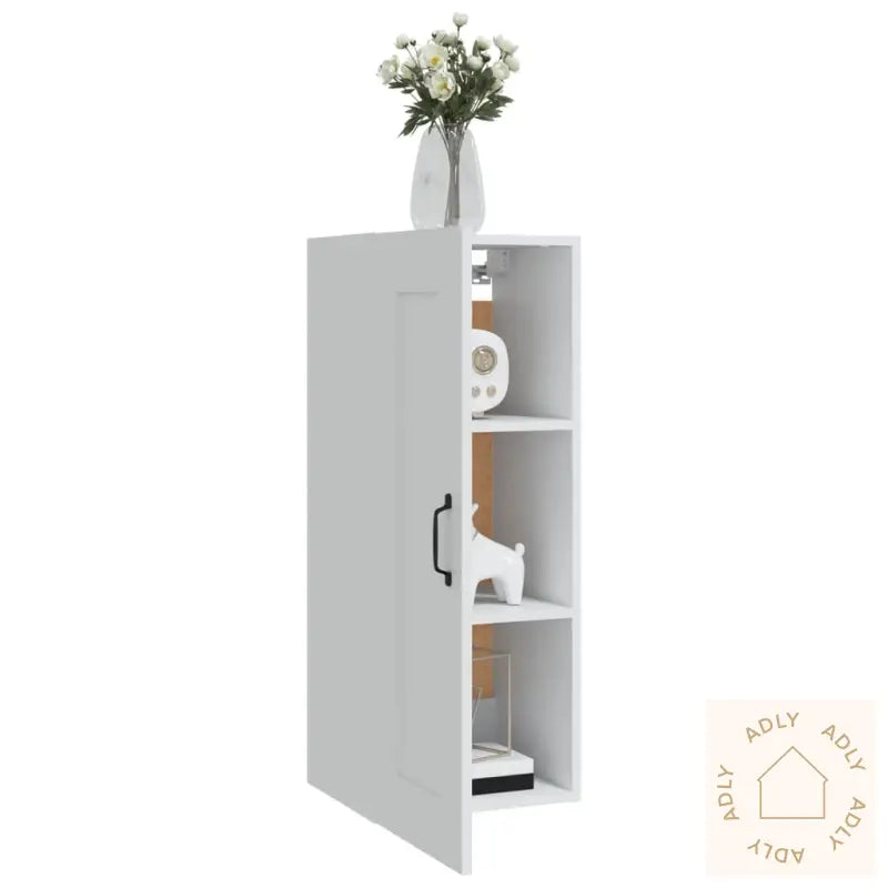 Veggskap Hvit 35X34X90 Cm Konstruert Tre