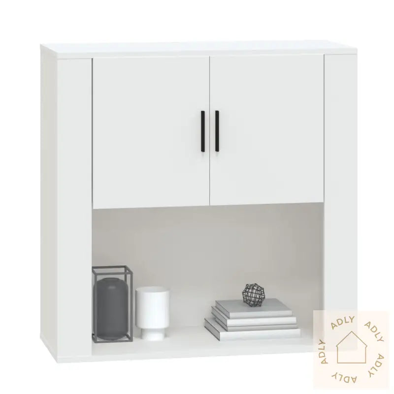 Veggskap Hvit 80X33X80 Cm Konstruert Tre
