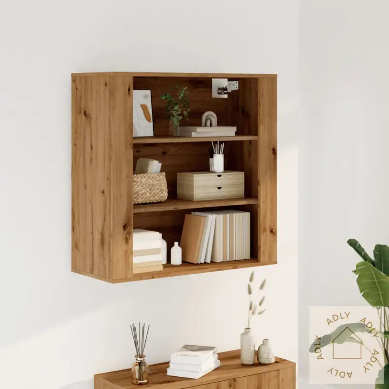 Veggskap Artisan Eik 80X33X80 Cm Konstruert Tre
