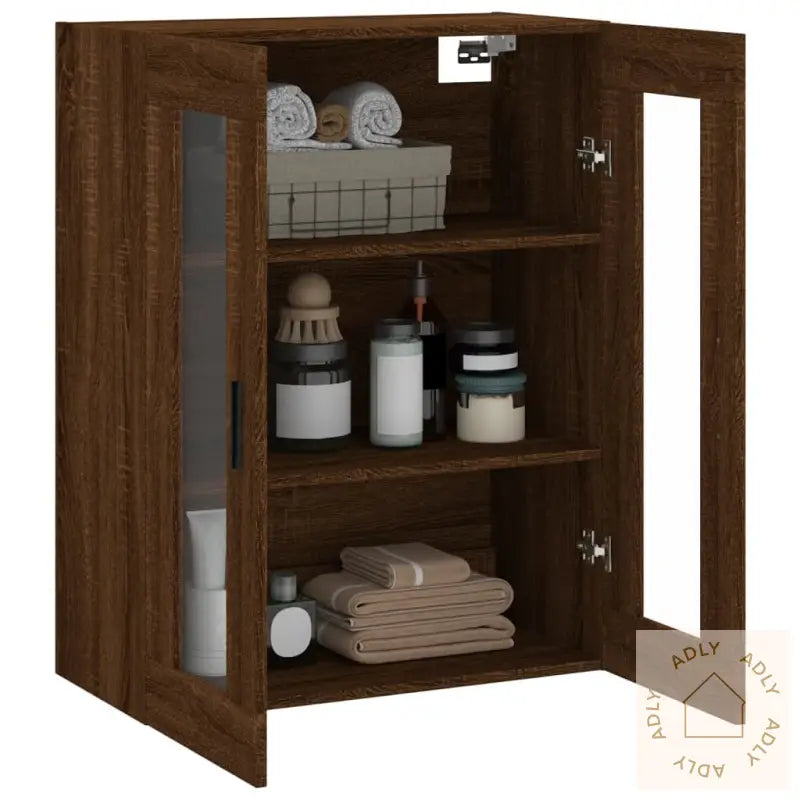 Veggskap Brun Eik 69,5X34X90 Cm