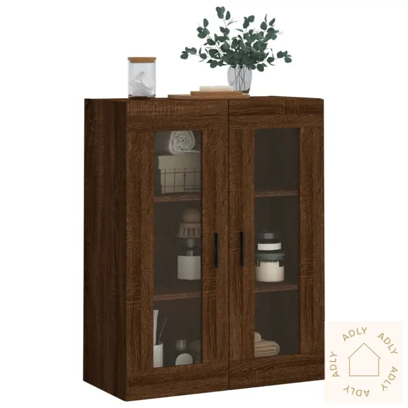 Veggskap Brun Eik 69,5X34X90 Cm
