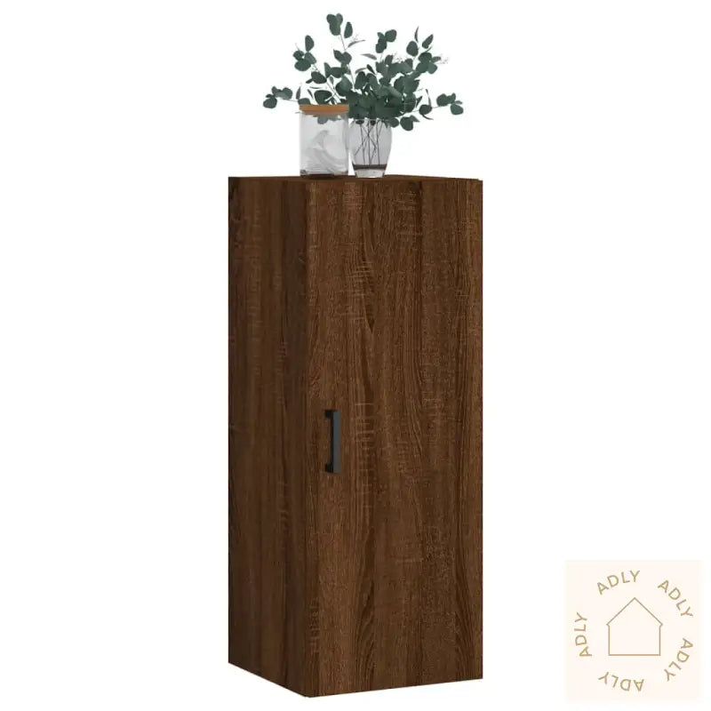 Veggskap Brun Eik 34,5X34X90 Cm