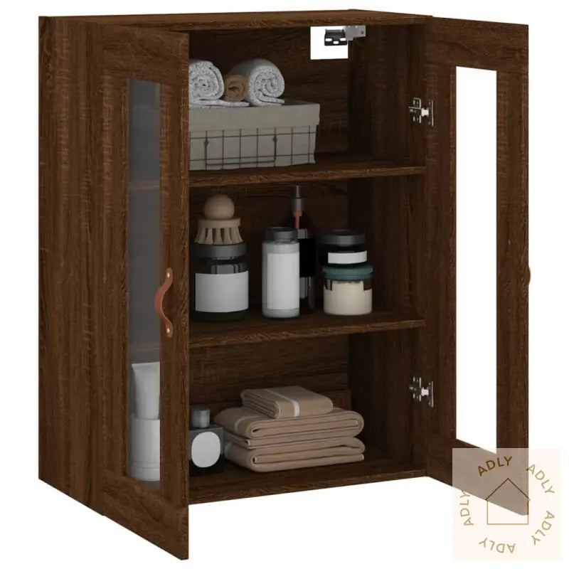 Veggskap Brun Eik 69,5X34X90 Cm