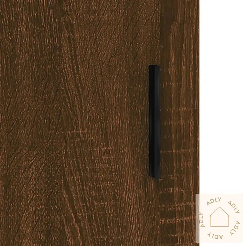 Veggskap Brun Eik 69,5X34X90 Cm Konstruert Tre