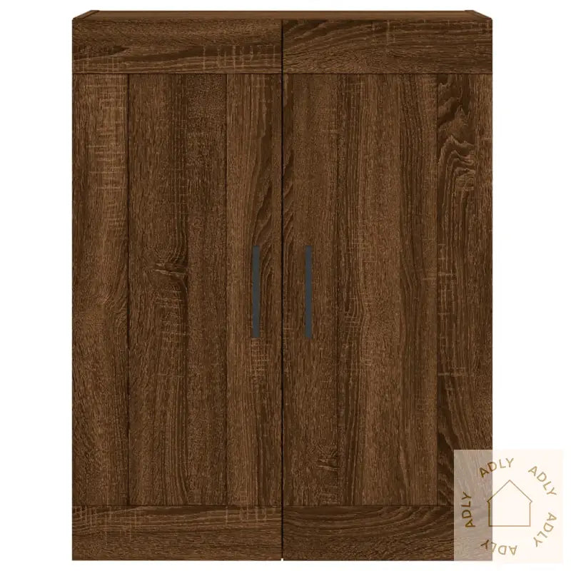 Veggskap Brun Eik 69,5X34X90 Cm Konstruert Tre