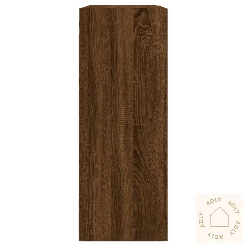 Veggskap Brun Eik 69,5X34X90 Cm Konstruert Tre